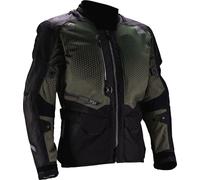 Leatt ADV Flowtour 5.5 Veste textile de moto imperméable, noir-vert, taille XL pour homme