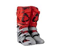 Leatt Moto 5.5 Flexlock Enduro Bottes motocross, gris-rouge, taille 42 pour homme
