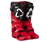 Leatt Bottes Off-road FlexLock 5.5 - Fermeture SideLock - Rouge/Noir Taille 42