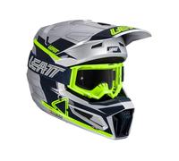 Leatt Casque avec lunettes de moto 3.5 V25 en acier (61-62 cm) XL