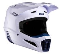 Leatt 2.5 V26 Casque de motocross, blanc-bleu, taille M pour homme