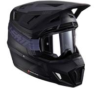 Leatt 7.5 V24 Stripes Casque de motocross avec lunettes, noir-gris, taille M