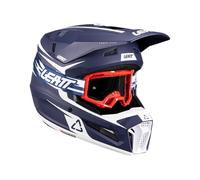 Leatt Kit casque moto 3.5 V25 Stealth – avec lunettes – Taille M (57-58 cm) Unisexe