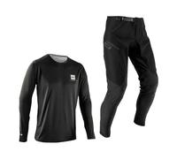Leatt Maillot et Pantalon VTT Gravity 1.0 - Entry-Level pour Enduro et Trail | Noir | Xxl/us38/eu56