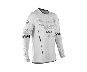 Leatt Maillot Technique VTT Gravity 3.0 à Manches Longues - Respirant pour Enduro et Trail | Blanc | L/us42/eu52