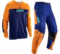 Leatt Moto Ride Kit 3.5 V26 Ensemble maillot et pantalon de motocross, bleu/orange, Taille L