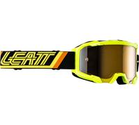 Leatt Velocity 4.5 Iriz Stripes 2024 Lunettes de motocross, noir/jaune, Taille unique