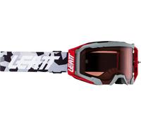 Leatt Velocity 5.5 Camo 2024 Lunettes de motocross, Gris/Rouge, Taille unique