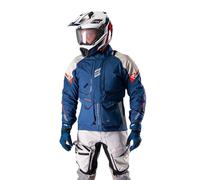 Leatt ADV Multitour 8.5 Veste textile imperméable, bleu/blanc/rouge, Taille 2XL
