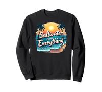 l'eau salée guérit Tout au Coucher du Soleil | Art de Plage Sweatshirt