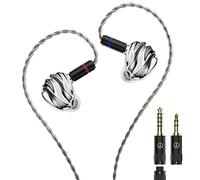 LEAUDIO TRN Shell 4DD Planar Hybrid Casque avec câble amovible à 2 broches, buse remplaçable, casque design (sans microphone)