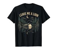 Leave Me A Loon Reflection Bird Watcher Birding T-Shirt Graphique avec Valeur, Homme, Noir, XL