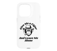 Leave Me Alone Cool Cigar Monkey Coque pour iPhone 15 Pro