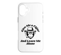 Leave Me Alone Cool Cigar Monkey Coque pour iPhone 16 Plus