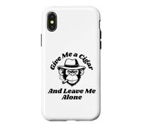 Leave Me Alone Cool Cigar Monkey Coque pour iPhone X/XS