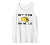 Leave The Gun, Take The Tacos - Funny Taco Gun Humour Débardeur