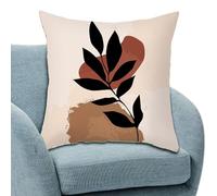 Leaves Pillow Case - Plant Pillow Case | Throw Pillow Covers | 18 x 18 pouces Décorative Pillow Cover | Home Decor Green Leave Floor Pillow Cover for Couch Canvas Cushion Cover Pillow Case