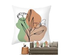 Leaves Pillow Case - Plant Pillow Case | Throw Pillow Covers | 18 x 18 pouces Décorative Pillow Cover | Home Decor Green Leave Floor Pillow Cover for Couch Canvas Cushion Cover Pillow Case