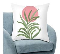 Leaves Pillow Case - Plant Pillow Case | Throw Pillow Covers | 18 x 18 pouces Décorative Pillow Cover | Home Decor Green Leave Floor Pillow Cover for Couch Canvas Cushion Cover Pillow Case