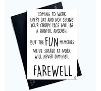 Leaving Cartes Neuf Job Cartes Collègue Carte Coworker Cadeau Carte Bye Farewell Amusant Souvenirs Cartes de Voeux Good Luck Congrats Promotion PC598