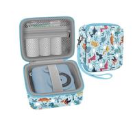 Leayjeen Étui pour appareil photo pour enfants instantané, 2 pièces en rose, compatible avec HiMont, Gofunly, ASTGMI, Hangrui et TIATUA, cadeau pour enfants (étui uniquement), Dinosaure Bleu, S
