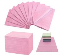 LEAYOKA Lot de 50 bavoirs dentaires jetables et imperméables pour table de tatouage Rose