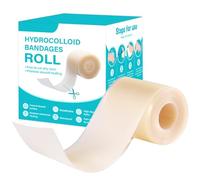 LEAYOKA Rouleau de pansements hydrocolloïdes - 5 cm x 3 m - Autocollant - Hydrocolloïde imperméable - Pour rayures, ampoules et irritations de la peau - Doux pour la peau et respirant