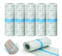 LEAYOKA Second Skin Lot de 5 rouleaux de film de protection étanche 15 cm x 1 m Différentes tailles Transparent Tattoo Second Skin Film de protection pour tatouages Aftercare & Ink Protection
