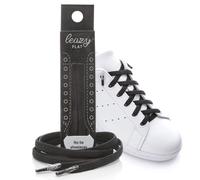 Leazy flat - Les lacets plats élastiques avec crochets de fixation pour enfants et adultes - noir - S : Jusqu’à 4 œillets par côté