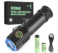 LEAZZLE Lampe Torche LED Ultra Puissante, 2000 Lumens, Rechargeable USB, Mini Lampe de Poche con 5 Modes D'Éclairage, IPX6 Étanche pour Camping, Randonnée et Urgence