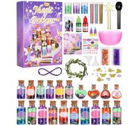 LEAZZLE Potion Magique Enfant,Set de Potion Mystère Vintage pour Enfants, Kits de Potions Fées avec 20 Bouteilles Magiques,Jouets Artisanaux pour Garçons Filles,Décorations Halloween et Noël Cadeaux