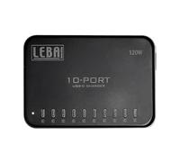 LEBA Innovation Hub NoteCharge 10 x 12 W USB-C (pour une utilisation avec LEBA NoteCase, NoteCart, NoteBox et NoteBag ; ventilation passive ; protection contre les surtensions)