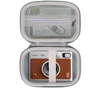 Lebakort Dur Étui Housse Cas Compatible avec Fujifilm instax Mini Evo Appareil Photo Instantané (Brun)