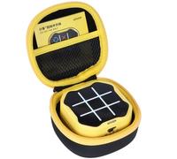 Lebakort Dur Étui Housse Cas Compatible avec GiiKER Tic Tac Toe Bolt Game Jeux de société (Noir + Jaune)