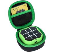 Lebakort Dur Étui Housse Cas Compatible avec GiiKER Tic Tac Toe Bolt Game Jeux de société (Noir + Vert)