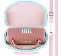 Lebakort Dur Étui Housse Cas Compatible avec JBL Charge 6 Enceinte Bluetooth Portable sans Fil (Rose + Vert Menthe)