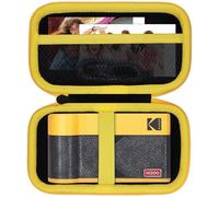 Lebakort Dur Étui Housse Cas Compatible avec Kodak Mini 2 Era 4PASS Mobiler Fotodrucker/Kodak Mini Shot 2 Era 4PASS 2-in-1 Instant Camera and Photo Printer(Noir + Jaune)