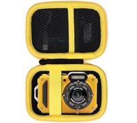 Lebakort Dur Étui Housse Cas Compatible avec Kodak Pixpro WPZ2 Appareil Photo Numérique Compact (Noir + Jaune)