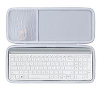 Lebakort Dur Étui Housse Cas Compatible avec Logitech MK470 Combo Clavier et Souris sans Fil (Blanc)