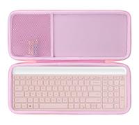 Lebakort Dur Étui Housse Cas Compatible avec Logitech MK470 Combo Clavier et Souris sans Fil (Rose)
