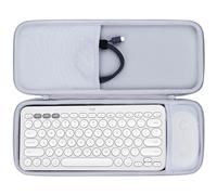 Lebakort Dur Étui Housse Cas Compatible avec Logitech Pebble 2 Combo K380s K380 Clavier sans Fil et M350s M353 Souris (Gris)