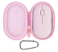 Lebakort Dur Étui Housse Cas Compatible avec Logitech Pebble 2 M350s / M350 / i345 Ultra-Fine Souris (Rose)
