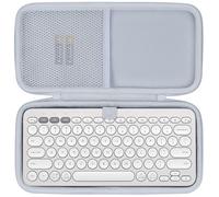 Lebakort Dur Étui Housse Cas Compatible avec Logitech Pebble Keys 2 K380s K380 Clavier Multidispositif sans Fil (Blanc)