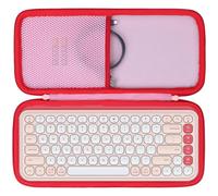 Lebakort Dur Étui Housse Cas Compatible avec Logitech Pop Icon Keys Clavier sans Fil (Rose)