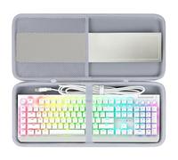 Lebakort Dur Étui Housse Cas Compatible avec Razer BlackWidow V3 / BlackWidow V4 / Cynosa V2 / Ornata V3 / Huntsman Elite/Huntsman V2 / RedThunder K10 Clavier mécanique de Jeu (Gris)