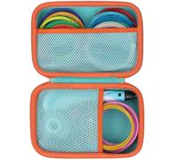 Lebakort Dur Étui Housse Cas Compatible avec SCRIB3D Stylo d'impression 3D P1 / PIKA3D Super Stylo 3D / MYNT3D Stylo Super 3D (Vert menthe + Orange)