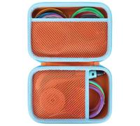 Lebakort Dur Étui Housse Cas Compatible avec SCRIB3D Stylo d'impression 3D P1 / PIKA3D Super Stylo 3D / MYNT3D Stylo Super 3D (Orange + Bleu Clair)