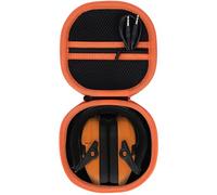 Lebakort Dur Étui Housse Cas Compatible avec Walker's Razor Slim Casque électronique (Noir et Orange)