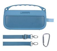 Lebakort Housse en Silicone pour Bose SoundLink Flex (2e génération) Enceinte Bluetooth Portable avec Bandoulière, Poignée et Boucle d'escalade (Bleu)