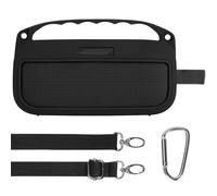 Lebakort Housse en Silicone pour Bose SoundLink Flex (2e génération) Enceinte Bluetooth Portable avec Bandoulière, Poignée et Boucle d'escalade (Noir)